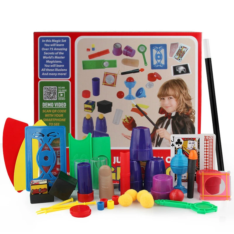 New Funny Junior Magic Set for Kids Tricks Toys Children DVD Kit Boys Performing Props | Дом и сад