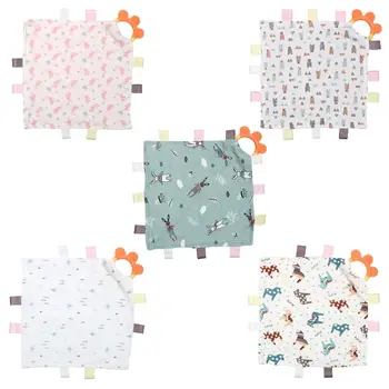 

Newborn Appease Towel Baby Soothing Comforter Blanket with Soft Teether Toy A2UB