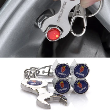 

Car Styling Auto Wheel Wrench Valve Stem Cap for SAAB Aero X 9-3 9-5 9-7X SCANIA 03-10 Saab 9-3 9-5 93 95 Auto Accessories