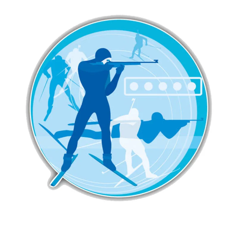 

Personality car sticker14CM*14CM Motorcycle Decorative Decals Biathlon Competition Vinyl Car Sticker