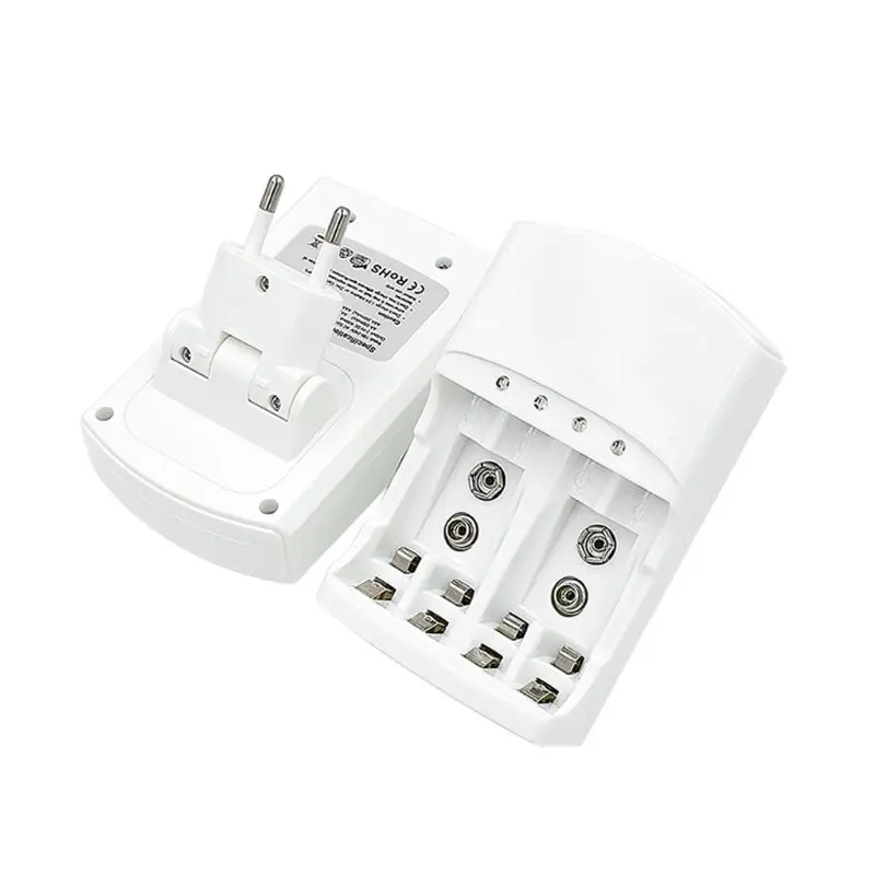 4 слота быстрое зарядное устройство для AA AAA 9V Ni-MH Ni-Cd комплект аккумуляторов US/EU Plug