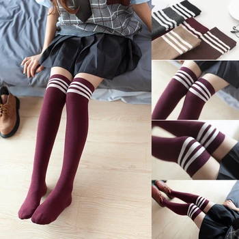 

Multicolor fashion warm thighs high knee socks long stockings girls ladies and ladies ladies socks sexy socks striped stockings
