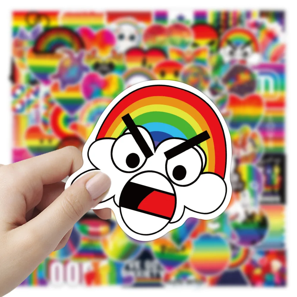  100 Pack Rainbow Stickers for Laptop, Gay Pride Colorful Rainbow  Stickers for Water Bottle Bicycle Car Bumper Planner Skateboard Snowboard  Fridge : Office Products