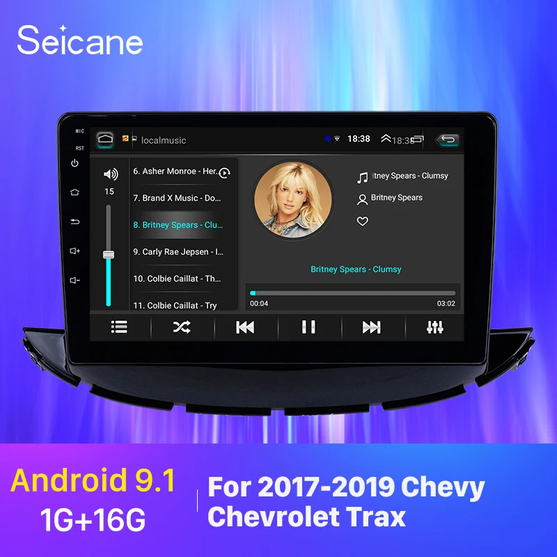

Seicane 9inch Android 9.1 car GPS Radio for Chevy Chevrolet Trax 2017 2018 2019 Bluetooth HD Touchscreen support Carplay DVR OBD