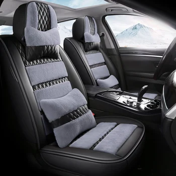 

Winter Auto Full coverage Seats Covers Plush Car Seat Cover for ladaclassic priora vesta lada44 grantavu