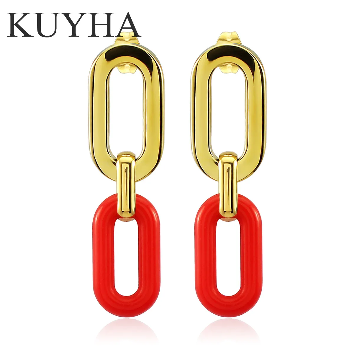

simple18k gold earring popular fashion wedding party colorful acrylic earring for women girl and free shipping