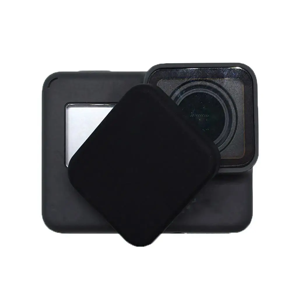 Защитная крышка объектива для GoPro Hero 6 5 Action camera Silicone, жесткие черные аксессуары - Цвет: black silicone
