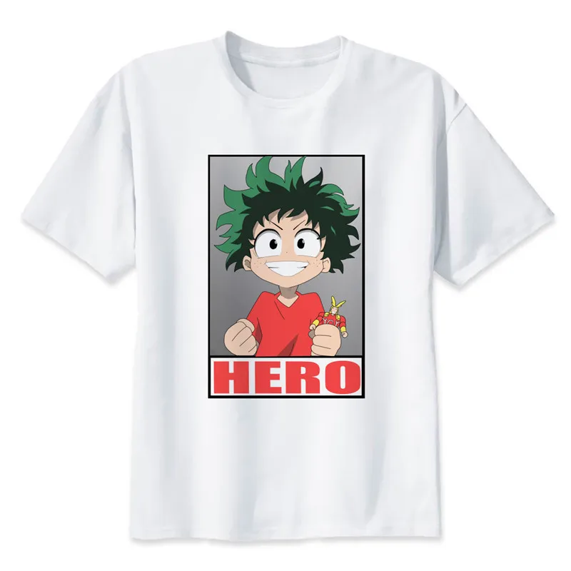 Новое поступление, футболки My Hero Academy, мужская одежда с коротким рукавом, Boku No Hero Academy, Забавный принт с героями мультфильмов, Мужская футболка