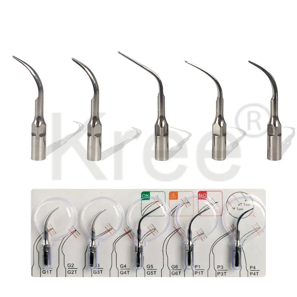 5pcs Dental Ultrasonic Scaler Tip Scaling Periodontics Endodontics Fit