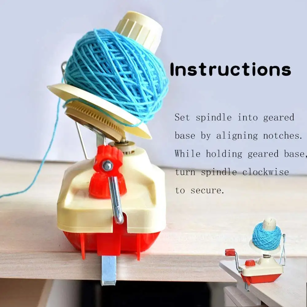 Portable Hand Operated Knitting Roll String Yarn Fiber Wool Thread Ball Winder Holder Sewing Accessories 20 x 14 x 10.5cm Thread Ball Winder 