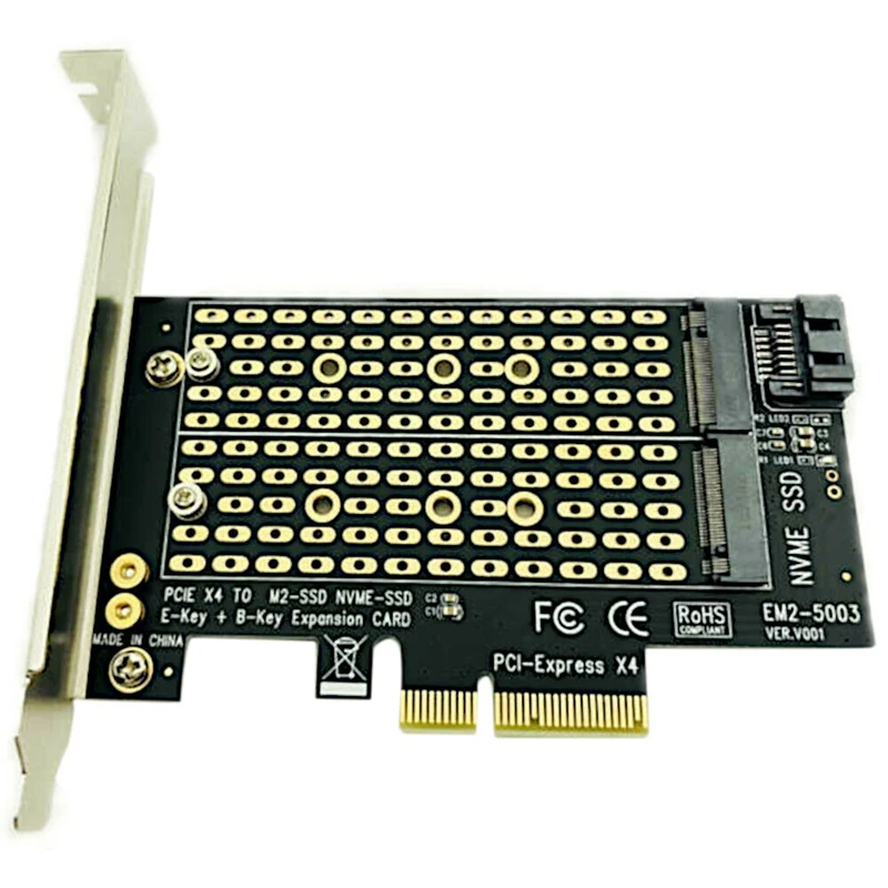 Адаптер Pcie для M2/M.2 M.2 Ngff настольных ПК X4 X8 X16 Nvme Sata Dual Ssd Pci Express Adapter Card|Платы