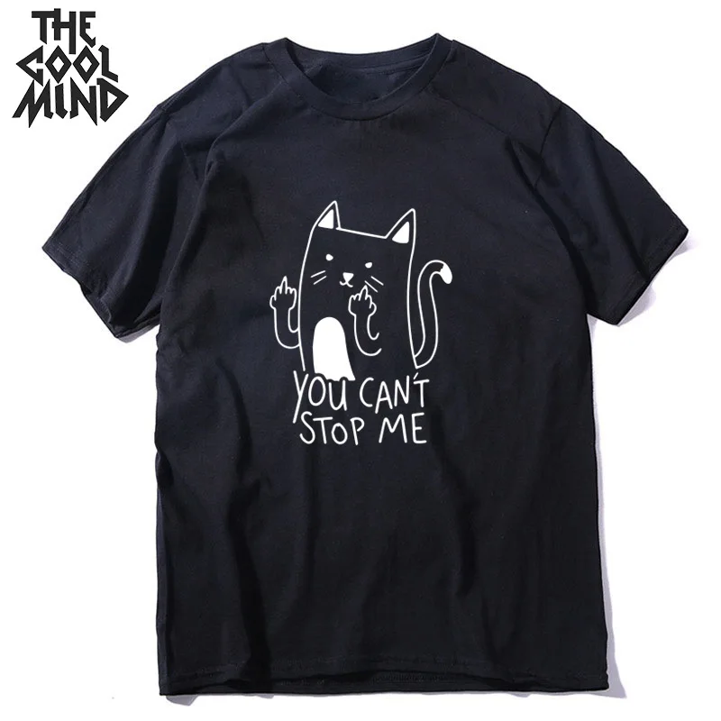 Big Deal Men Tshirt Funny Short-Sleeve COOLMIND Cat-Print Casual Summer Cotton Male Loose rZKe831qQ