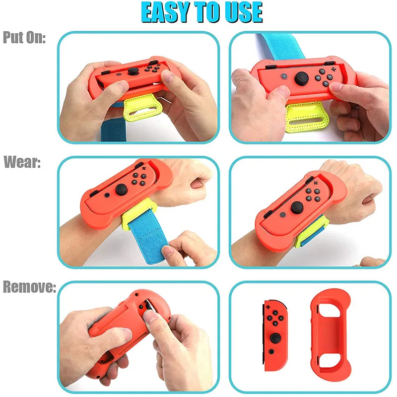 1Pair Adjustable Elastic Dance Wrist Band Strap Wristband For Nintend Switch Just Dance 2019 2020 for Joy-Con Controller Armband