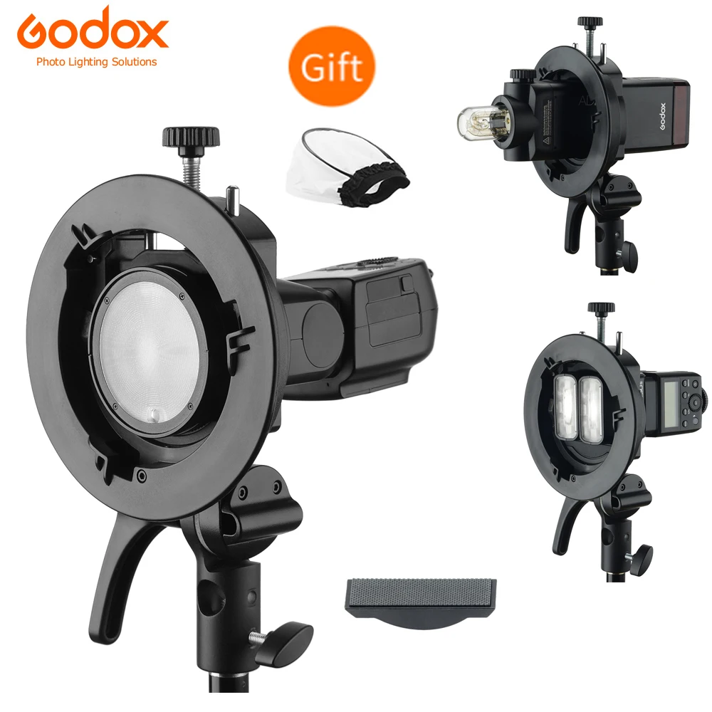 Держатель для вспышки Godox S2 Speedlite S Type кронштейн Bowens V1 V860II AD200 AD400PRO софтбокс