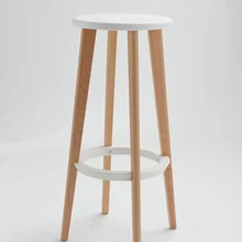 Современный минималистичный высокий табурет, нордический барный стул из массива бука, креативный барный стул INS, потребительский и коммерческий