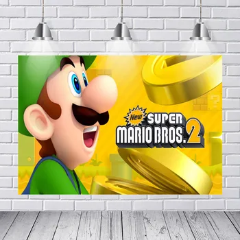 

Custom Super Marios Photography Backdrops Kids Birthday Party Photo Background High Quality Vinyl Background Photocall