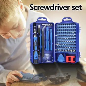 

Multi-function 117 in 1 Screwdriver Set for Phone Clock Maintenance Repair Tools Extension Rod Design Increase Torque Handy