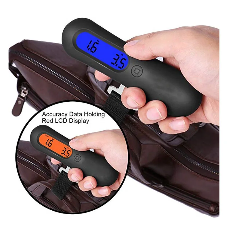 New dual display 50kg luggage scale Mini aircraft scale portable electronic scale Portable baggage hand weight