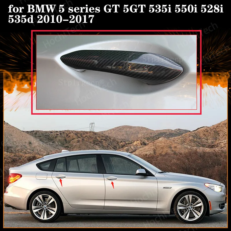 

100% Real Dry Carbon Fiber Car Door Handle Cover for BMW 5 series GT 5GT 535i 550i 528i 535d 2010-2017 Car Handle Cover