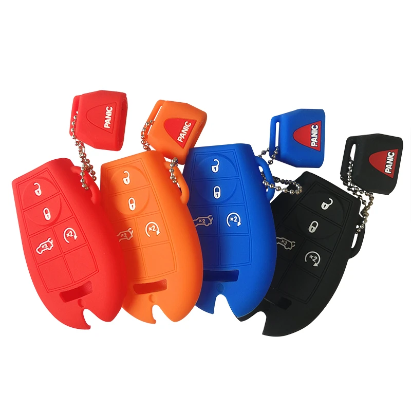 

Silicone Cute Car Key Case Cover For Jeep Grand Cherokee Commander Dodge Durango Ram Wrangler Compass Patriot Cover For Alarm