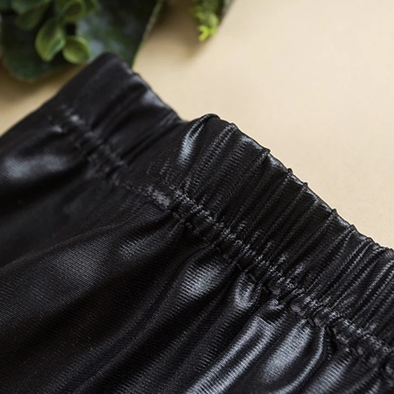 Black PU Leather Pants Women Leggings High Waist Elastic PU Leggings Casual Slim Women's Pants Trouser Leggins tiktok leggings