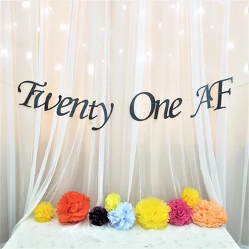 

Twenty One AF Hanging Banner For Birthday Party Birthday Sign Backdrop 21st Birthday Decorations Party Decorations Supplies