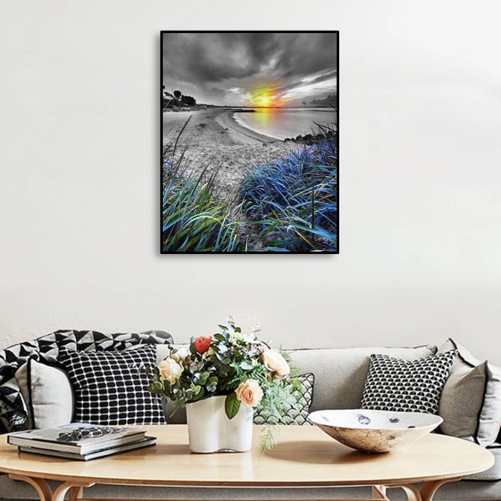 Seaside View Picture Nature Scenery Scandinavian Posters and Prints Nordic Decoration Landscape Print Wall Art Canvas Painting | Дом и сад
