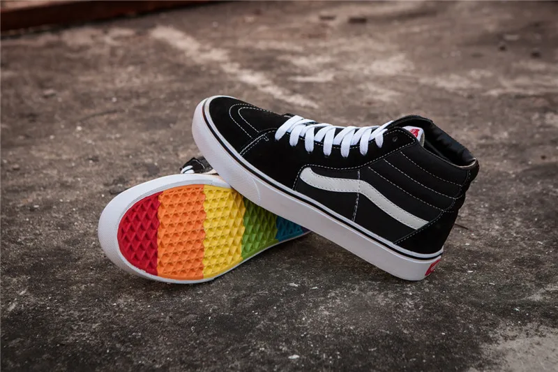 Классические мужские/женские прогулочные туфли VANS OFF THE WALL Sk8-Hi мужские