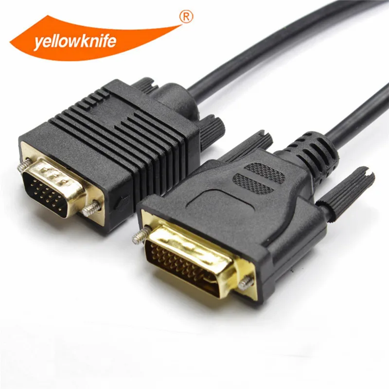 DVI-I (24 + 5) DVI в VGA D-SUB 15PIN папа-папа адаптер Соединительный кабель 0 3 м/1 5 м/3 м/5 м для