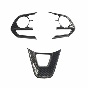 

Car Steering Wheel Trim Auto 3pcs Set Carbon Fiber Style Interior Decal