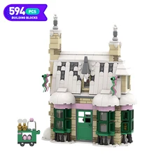 

Moc Herri Friends Girl House Non-Muggle Village Honey Duke Sweet Shop Magic World Candy House City Building Blocks Girls Toys