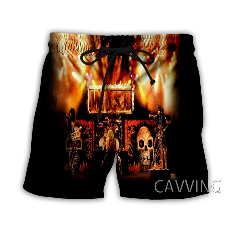 CAVVING 3D Printed  W.A.S.P Rock  Summer Beach Shorts Streetwear Quick Dry Casual Shorts Sweat Shorts for Women/men  J01 casual shorts for women