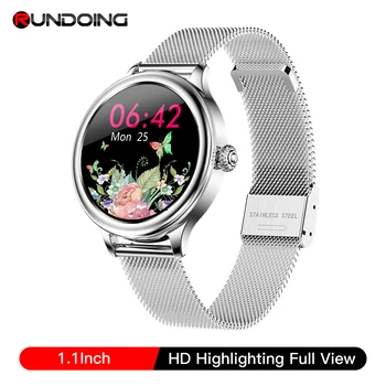

RUNDOING M4 women smart watch full touch round screen multiple sport modes with female function smartwatch for women watches