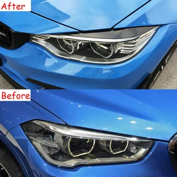 

2pcs/set Headlight Eye Lid Cover Eyebrow Left Glossy UV Coating Replaces