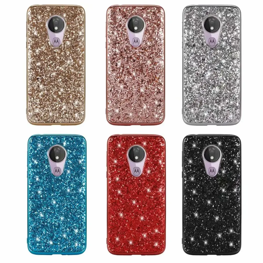 Блестящий Мягкий чехол с блестками для Motorola Moto G7 Play motorola moto g7 power G 7 задняя крышка