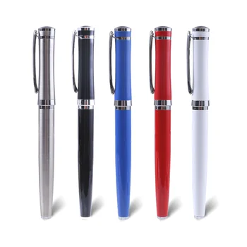 

Cool Stainless Steel Gel Pen Stationery Store Office Accessory Back to School Supply Thing Ball Material Ballpen Black Blue Kit