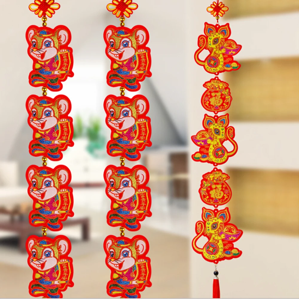 2020 Window Hanging Zodiac Pendant Chinese New Year Fortune