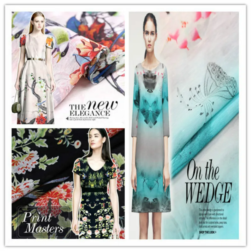 Digital printing silk linen fabric fabrics | Дом и сад