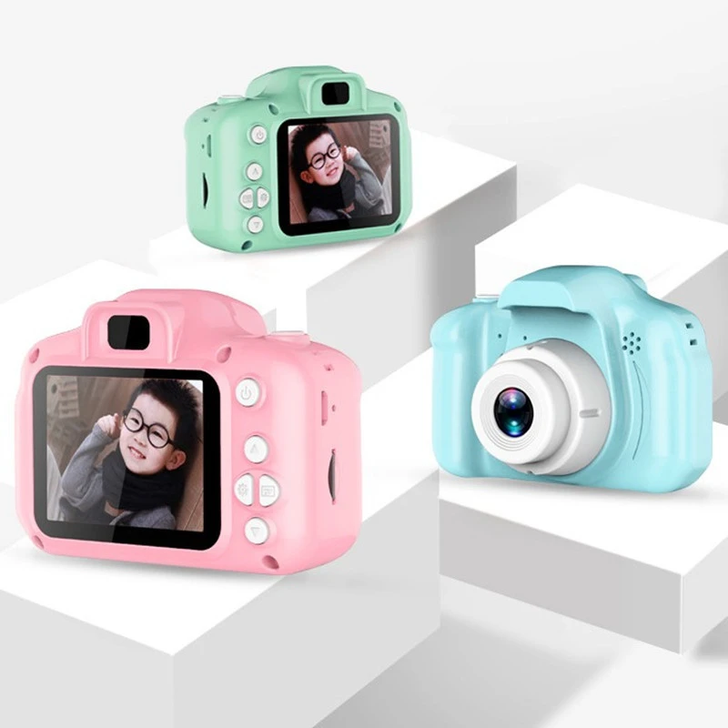 Настоящая мини-камера игрушки для детей Мультяшные 2 дюймов HD экран Цифровая камера s видео регистратор видеокамера язык переключение тайм съемки