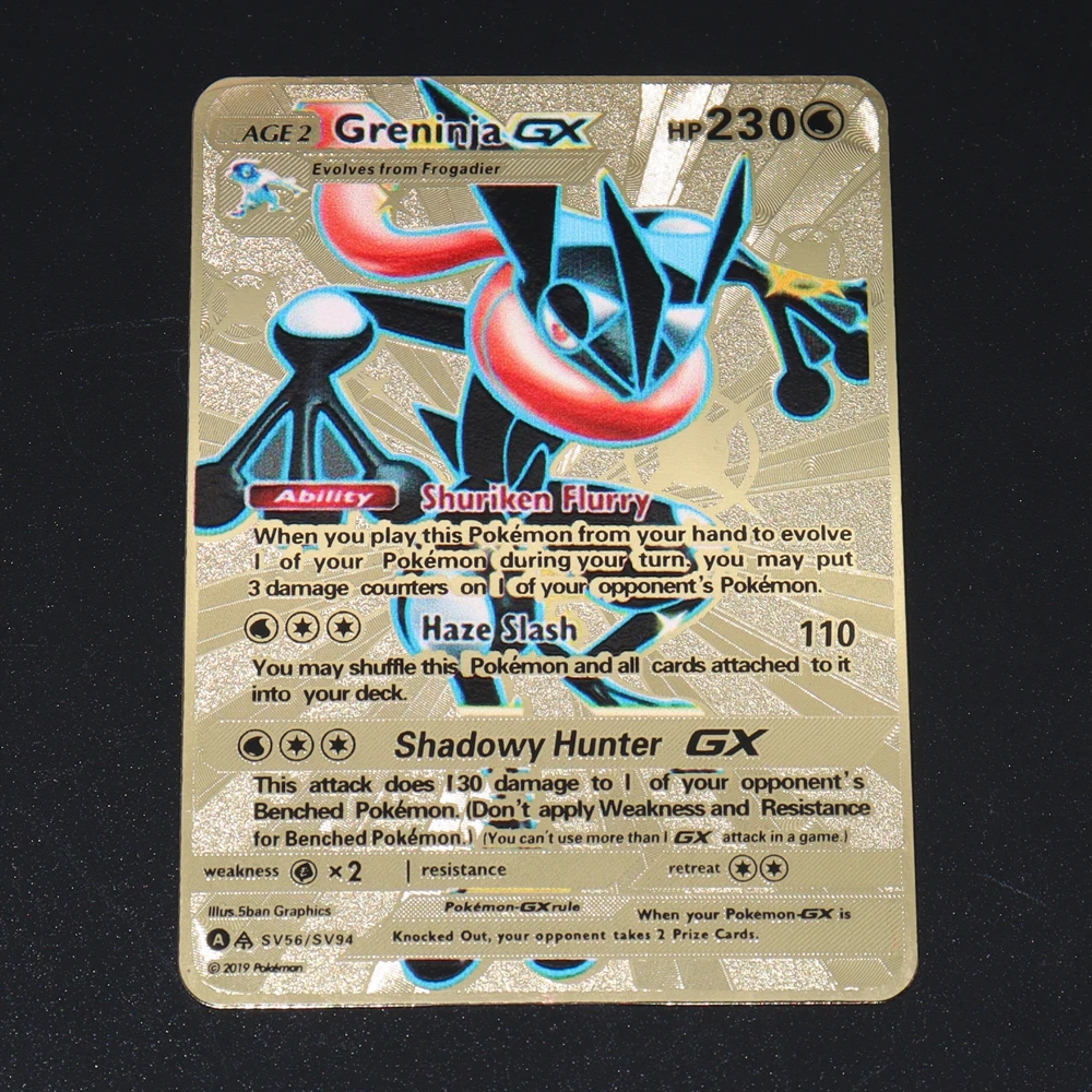 Pokemon Iron Shiny Cards English Charizard Mewtwo Pikachu Metal Cards Vmax Metal Gold Pack Game Collection Cards Gift Kids