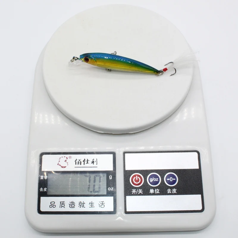 1PCS Minnow Fishing Lure 78mm 7g Sinking Hard Bait Wobbler Jig Bait Crankbait Carp Striped bass Pesca Fishing tackle SwimBait 5