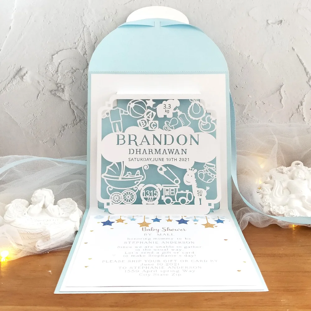 Baby Shower Kartu Undangan Pop Out 3d Buatan Tangan Kustom Baby Shower Bayi Baru Dengan Amplop Kartu Undangan Aliexpress Baby Shower Kartu Undangan Pop Out 3d Buatan Tangan Kustom Baby Shower Bayi Baru Dengan Amplop Kartu Undangan Aliexpress