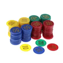 Жетоны для игры в покер, 160 пакет пластиковых чипсов, 36 мм счетные маркеры для бинго, Маджонга, рулетки и блэкджек