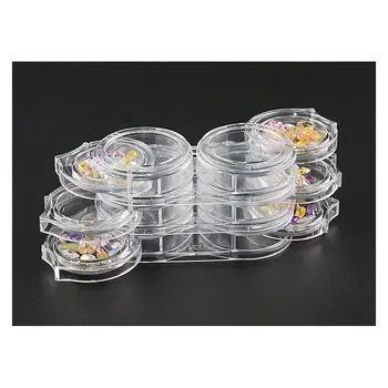 

1 Set Nail Art Removable Storage Box Design Case Tools Rhinestones Gems Decor Vacuum Clear Plastic Display Stand Organizer