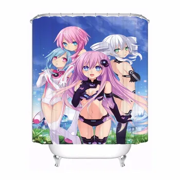 

Custom Anime Tsunako Purple Heart Neptune Shower Bath Bathroom Curtain Mildewproof Waterproof Polyester Various Sizes#0421-21-80