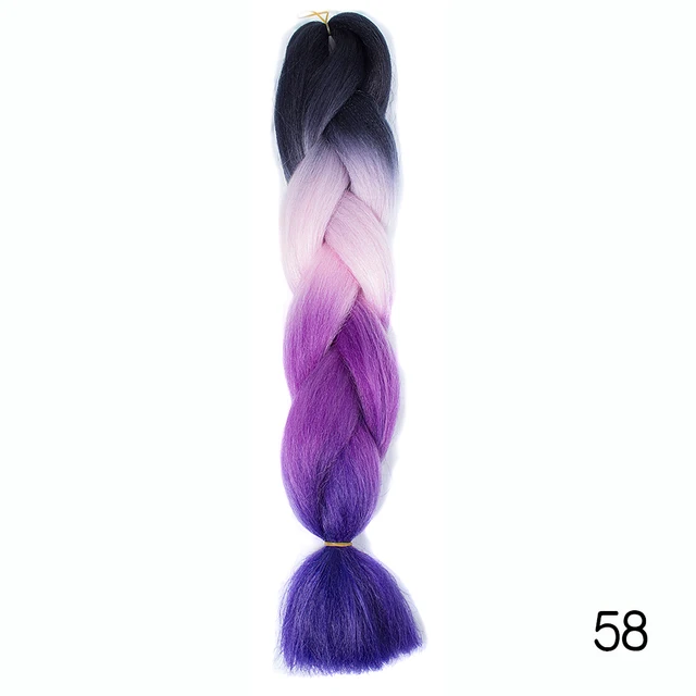 YXHAIR 100g 48 Inch Synthetic Jumbo Box Braids Expression Crochet Hair Extension for Women Pre Stretched Yaki Ombre D2