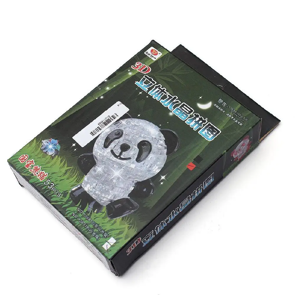 Нет 3D кристаллическая головоломка 53 шт. модель панды(черный и белый) Игрушки для детей