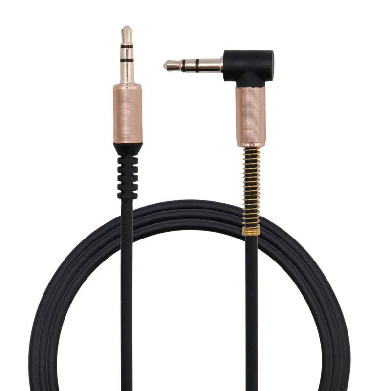 

Jack 3.5mm Male to Male Car Aux Auxiliary 90 degree Spring Audio Cable Cord Right Angle Stereo Audio Cable Lead cars stereo