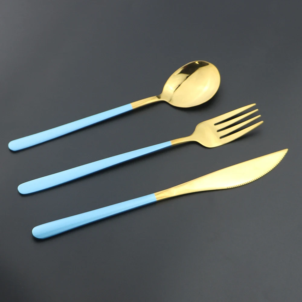 GreenLife Stainless Steel 3-Piece Cutlery Set | Turquoise