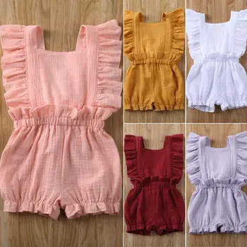 

Newborn Infant Baby Girl Kids Clothes Ruffle Summer Romper Jumpsuit Outfits